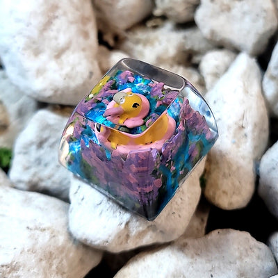 Pokemon Psyduck Artisan Keycaps Epoxy Resin