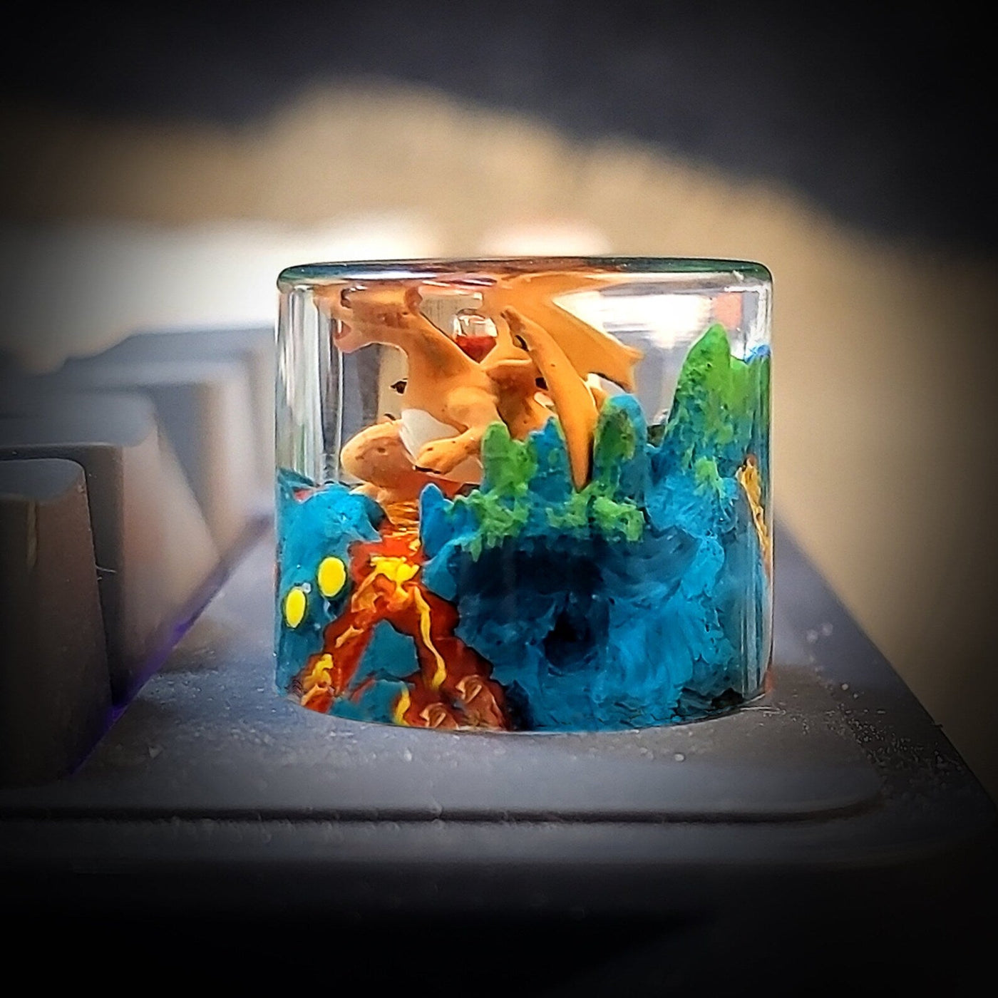 Pokemon Charizard Keyboard Knob Artisan Keycaps Epoxy Resin