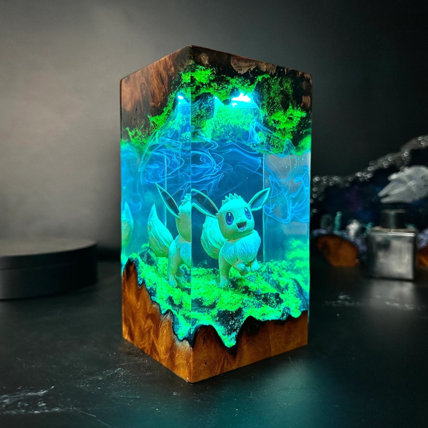 Pokemon Eevee Epoxy Resin Lamp, Night Light