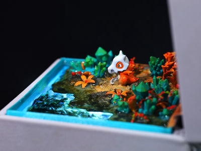 Pokemon Cubone Garagara Island Diorama Treasure Mistery Box Gift Epoxy Resin, Night Light