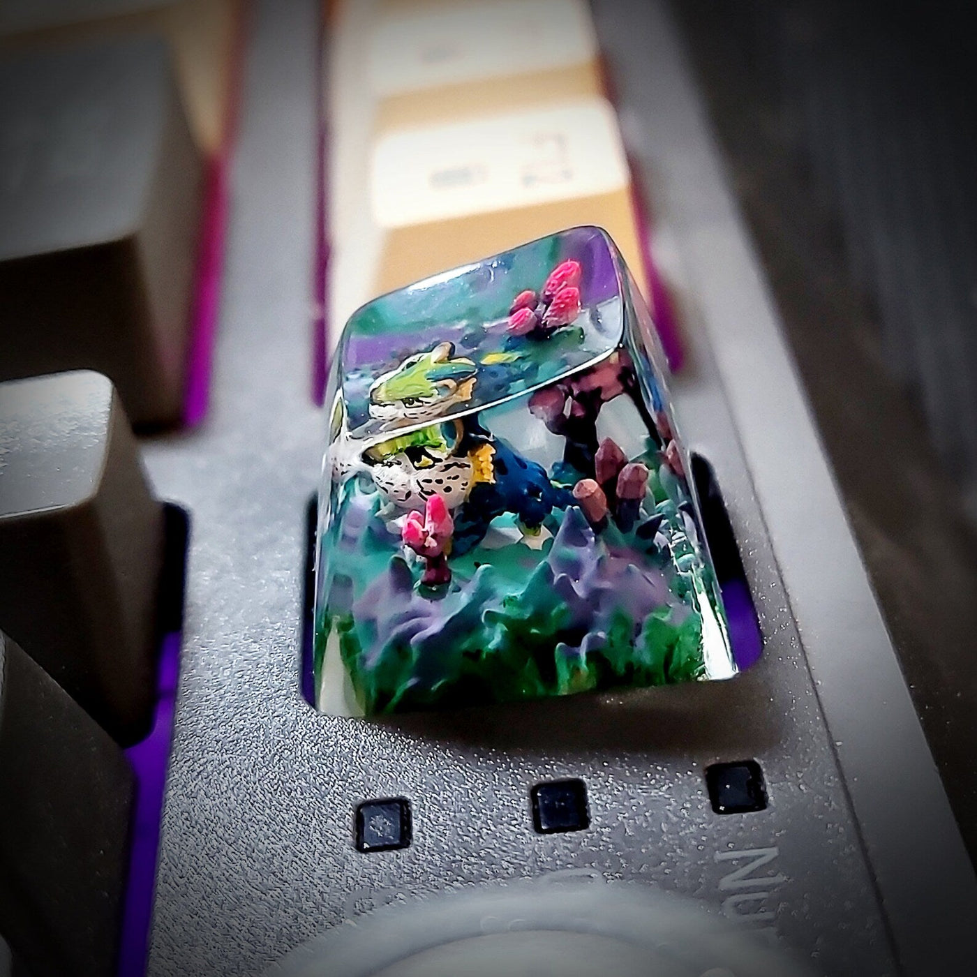 The Croods Chunky Artisan Keycaps Epoxy Resin