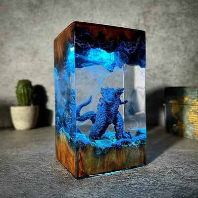 Godzilla Monster Epoxy Resin Lamp, Night Light