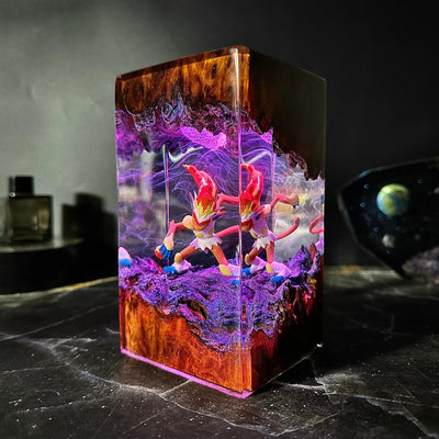 Pokemon Infernape Epoxy Resin Lamp, Night Light