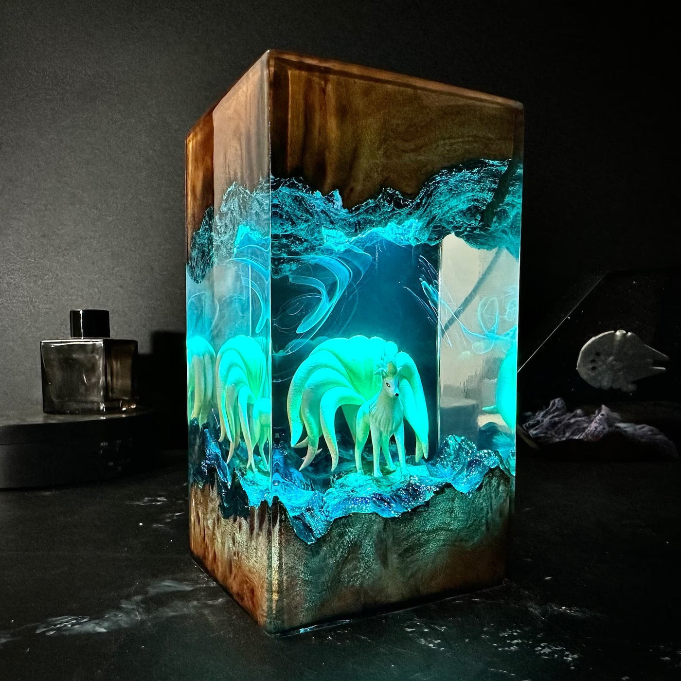 Pokemon Ninetales Epoxy Resin Lamp, Night Light