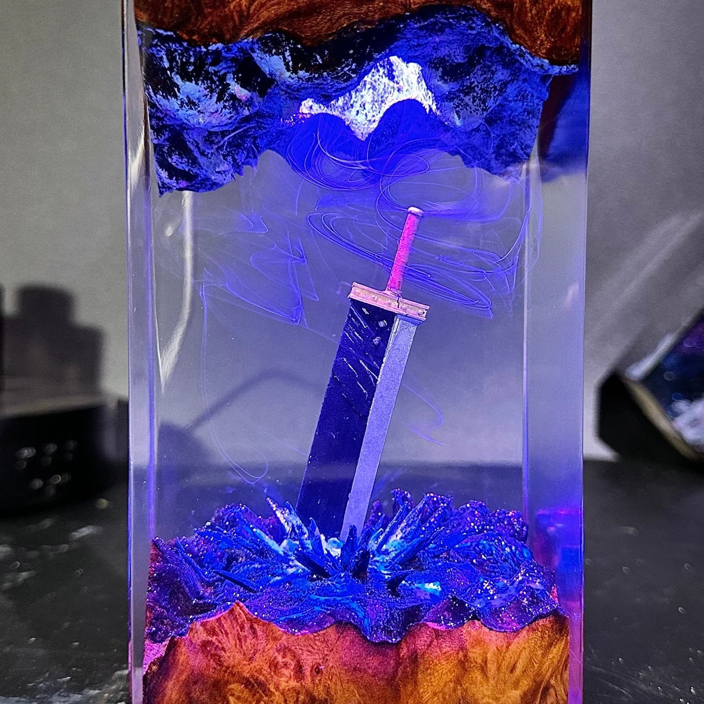 Final Fantasy Buster Sword Epoxy Resin Lamp, Night Light