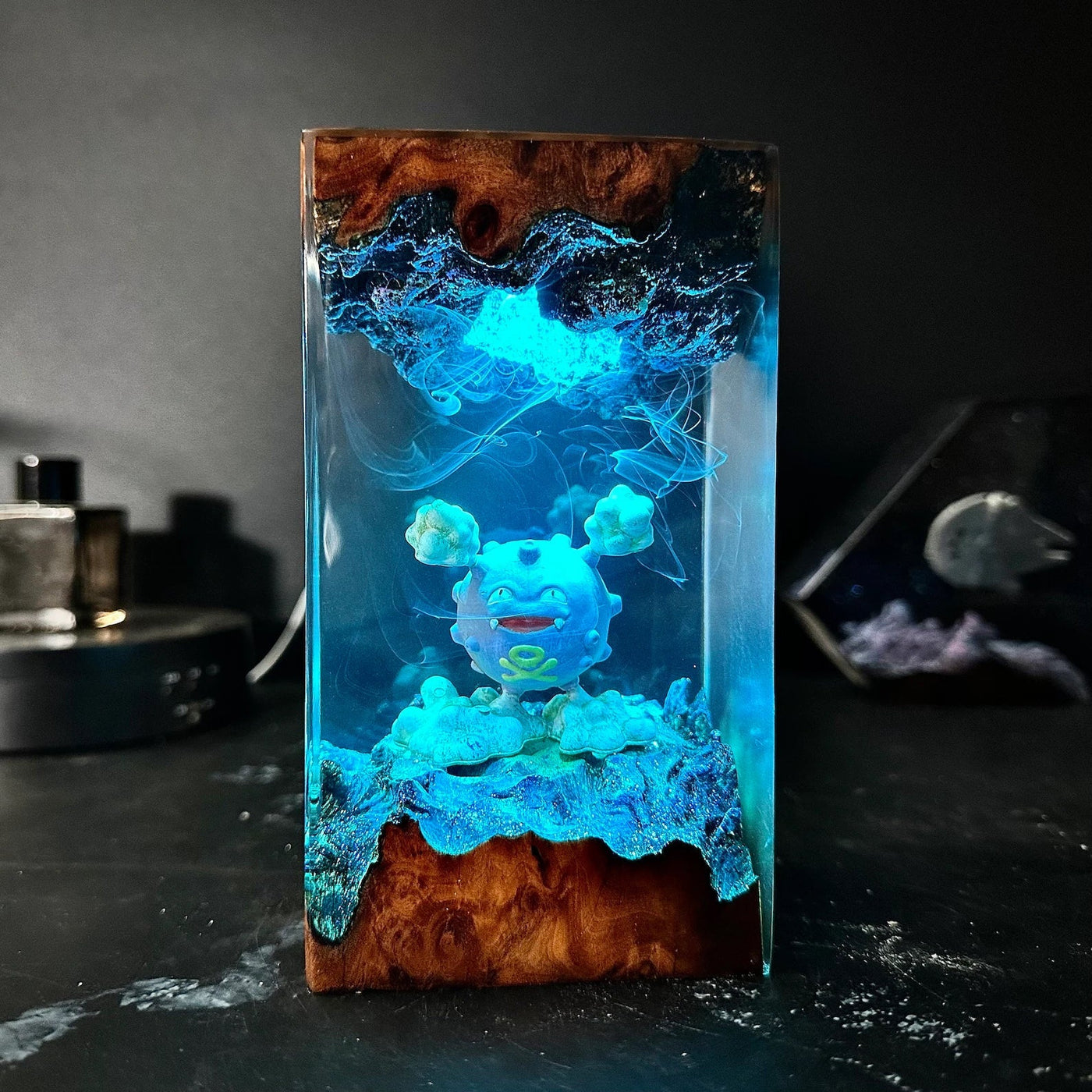 Pokemon Koffing Epoxy Resin Lamp, Night Light