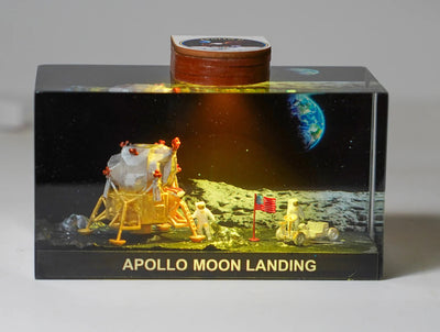 Universe Apollo 11 Moon Landing Epoxy Resin Lamp, Night Light