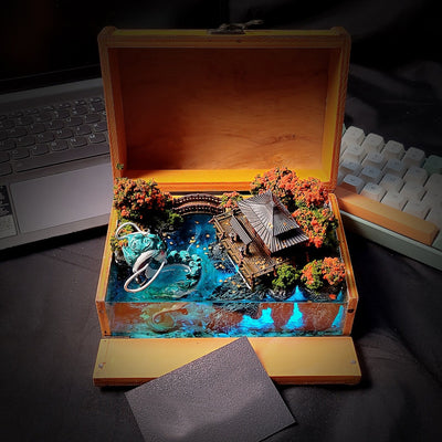 Dragon Haku Ghibli Japan Temp Diorama Treasure Mistery Box Gift Epoxy Resin, Night Light