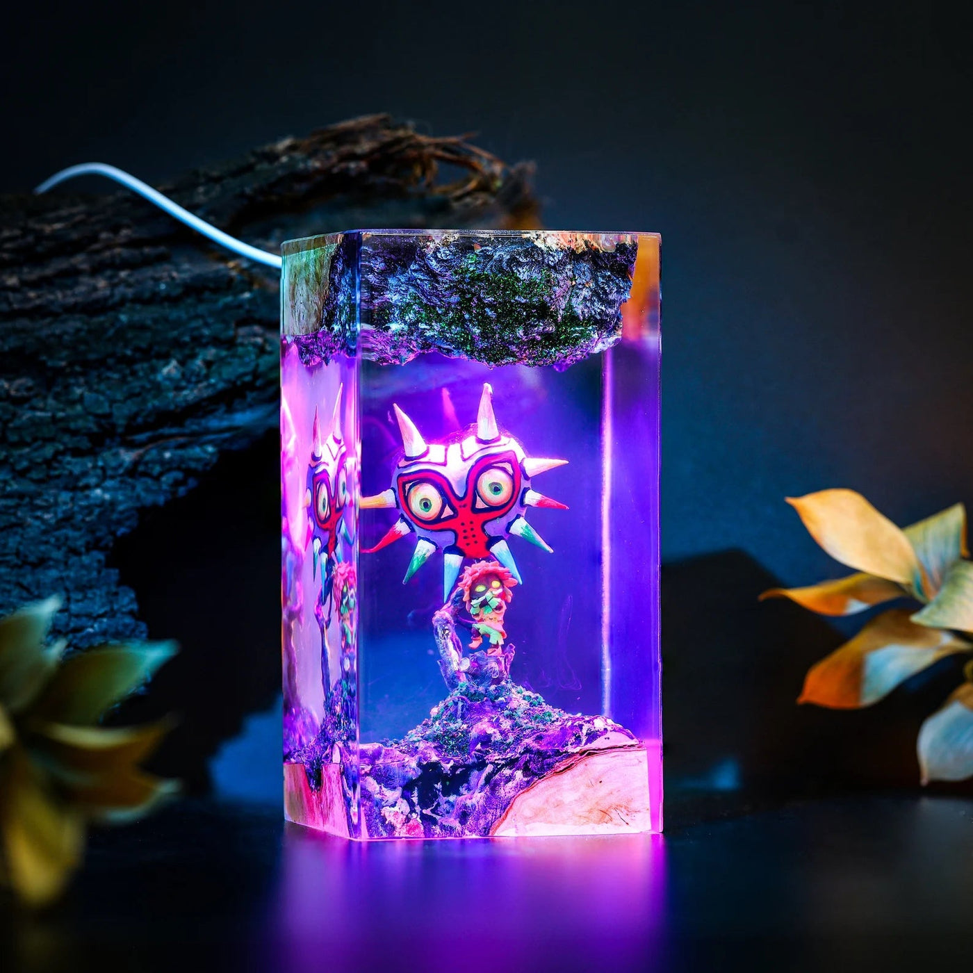 Zelda Majora's Mask 3D Epoxy Resin Lamp, Night Light