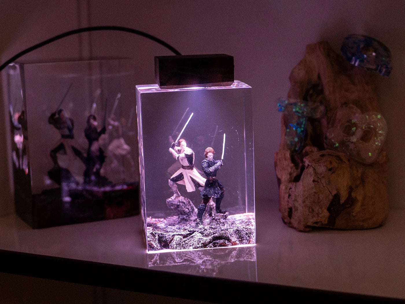 Star Wars Obi Wan Anakin Epoxy Resin Lamp, Night Light