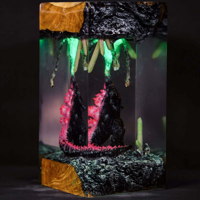 Godzilla Epoxy Resin Lamp, Night Light