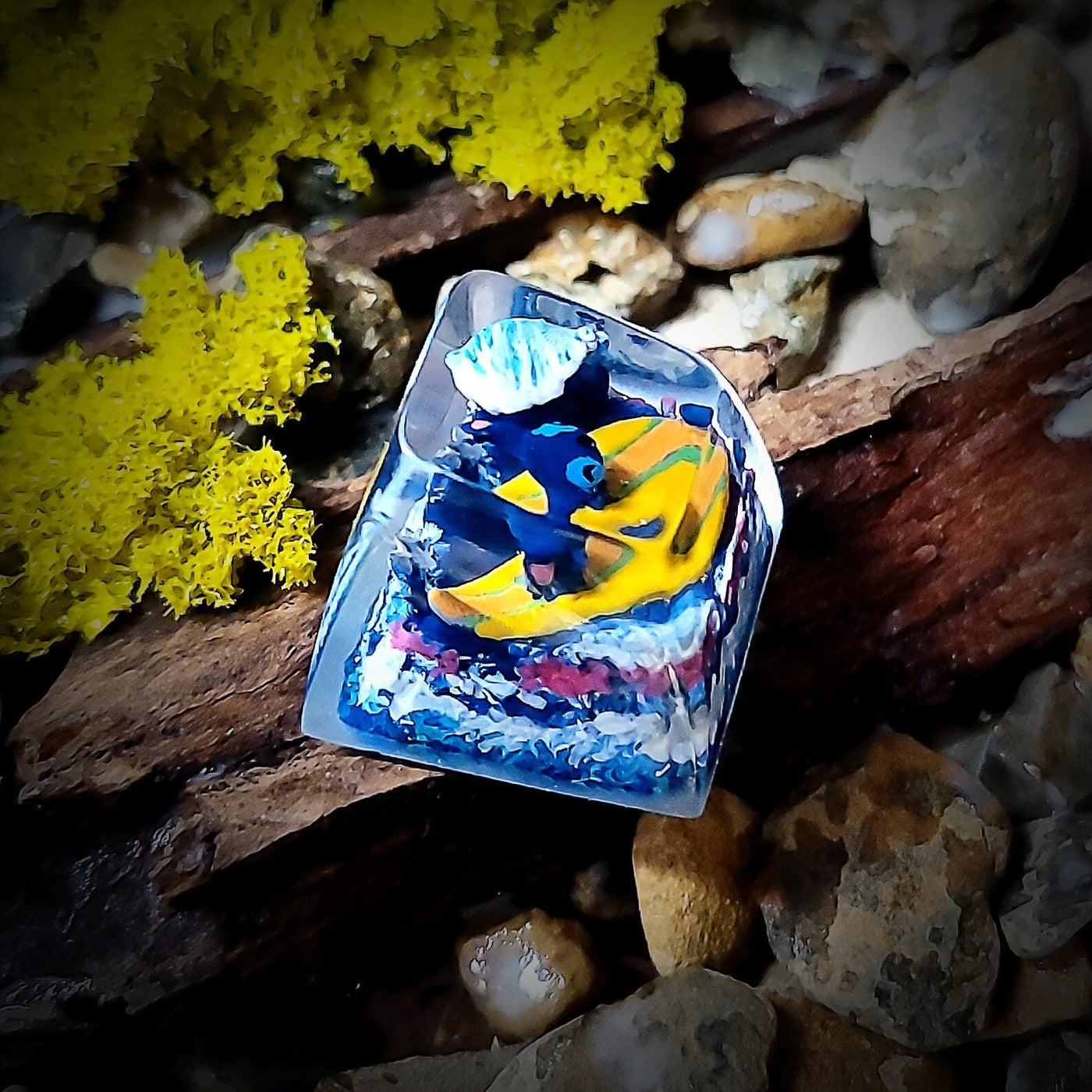 Stitch Surfing Artisan Keycaps Epoxy Resin