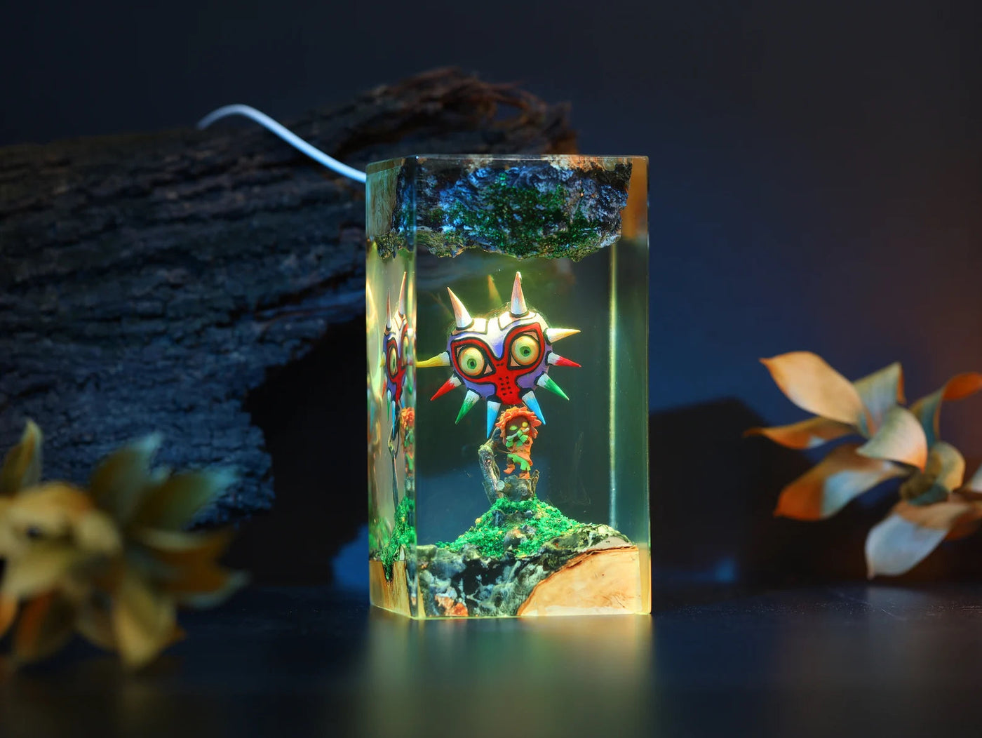 Zelda Majora's Mask 3D Epoxy Resin Lamp, Night Light