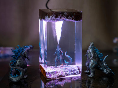 Godzilla King Of The Monsters Epoxy Resin Lamp, Night Light