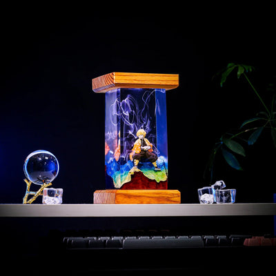 Demon Slayer Agatsuma Zenitsu Epoxy Resin Lamp, Night Light