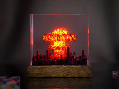 Nuclear Atomic Boom Explosion Epoxy Resin Lamp, Night Light