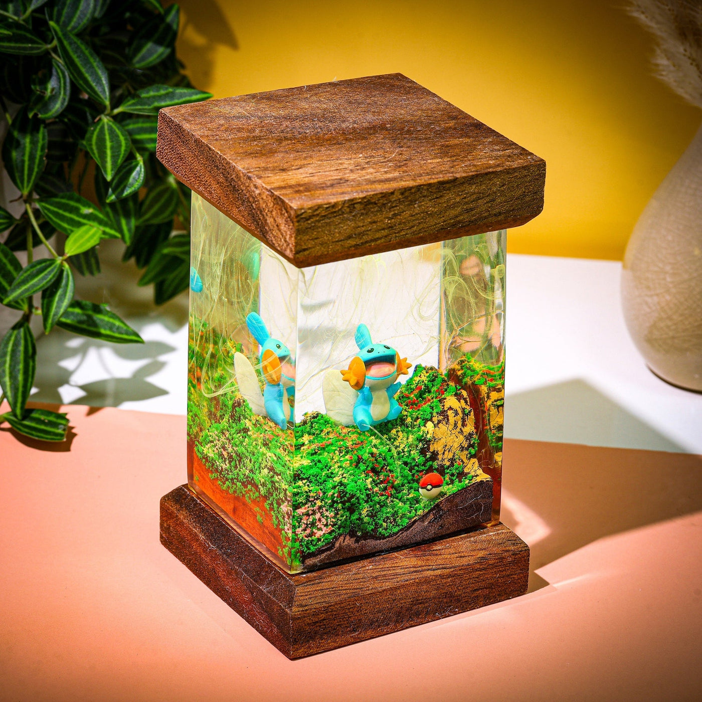 Pokemon Mudkip Epoxy Resin Lamp, Night Light