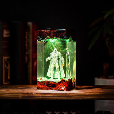 MCU Marvel Rivals Moon Knight Epoxy Resin Lamp, Night Light
