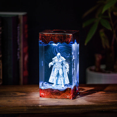MCU Marvel Rivals Moon Knight Epoxy Resin Lamp, Night Light