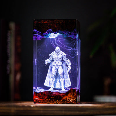 MCU Marvel Rivals Moon Knight Epoxy Resin Lamp, Night Light