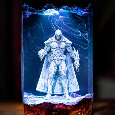 MCU Marvel Rivals Moon Knight Epoxy Resin Lamp, Night Light