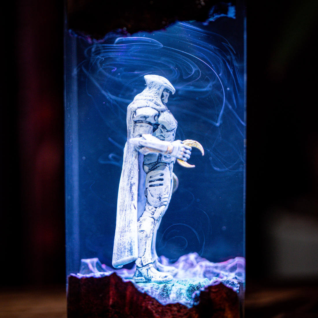 MCU Marvel Rivals Moon Knight Epoxy Resin Lamp, Night Light