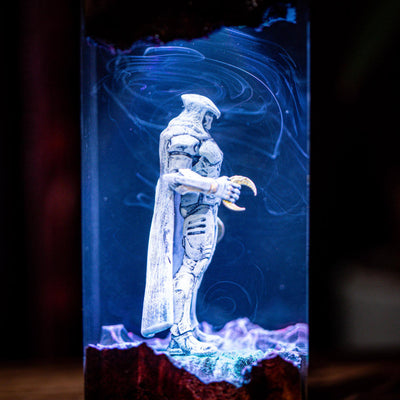 MCU Marvel Rivals Moon Knight Epoxy Resin Lamp, Night Light