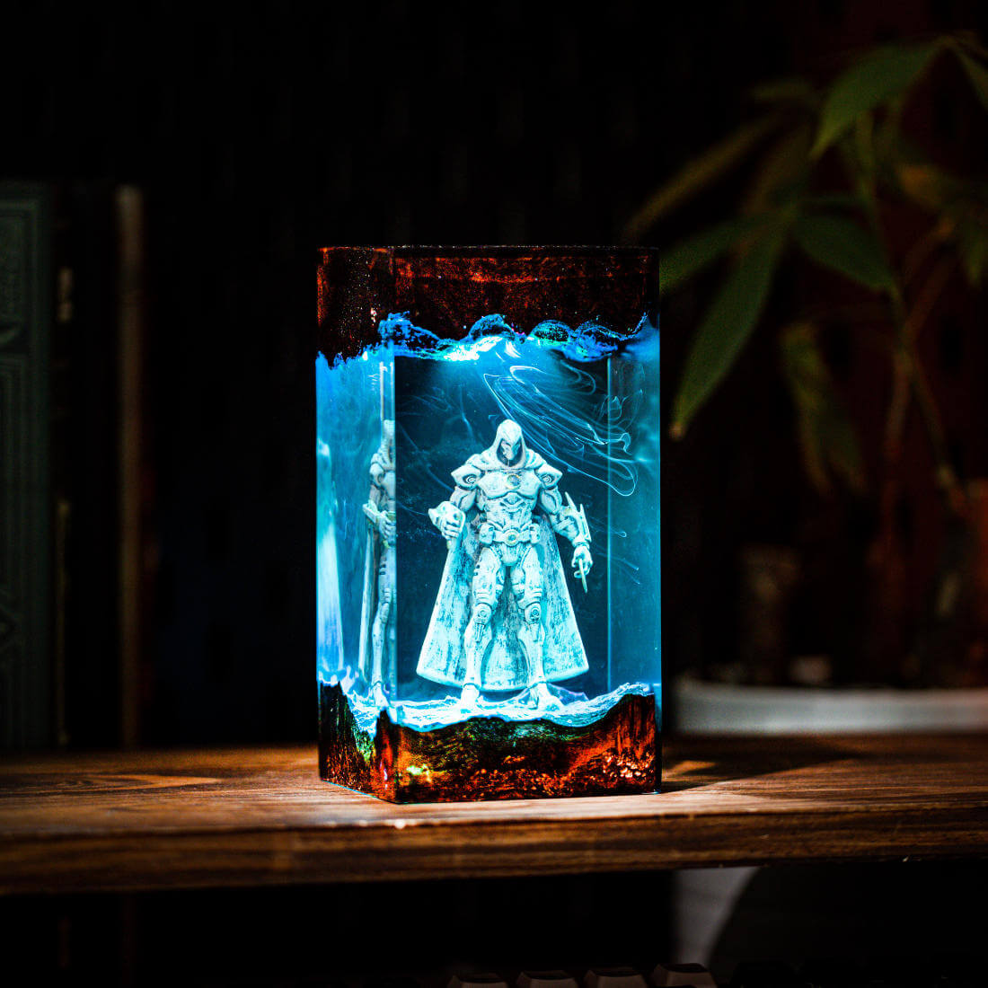 MCU Marvel Rivals Moon Knight Epoxy Resin Lamp, Night Light