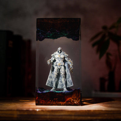 MCU Marvel Rivals Moon Knight Epoxy Resin Lamp, Night Light