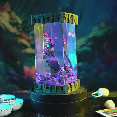 League Of Legends Vi Arcane Epoxy Resin Lamp, Night Light, Wireless Lights