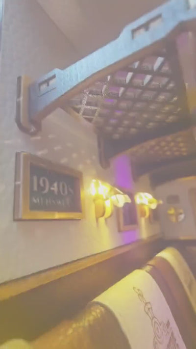1940s Train Cabin (Motion Scene) - Book Nook