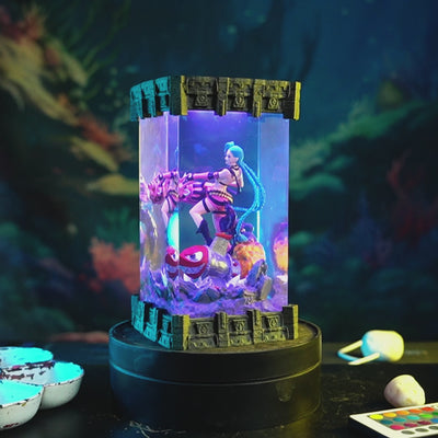 League Of Legends Jinx Arcane Epoxy Resin Lamp, Night Light, Wireless Lights
