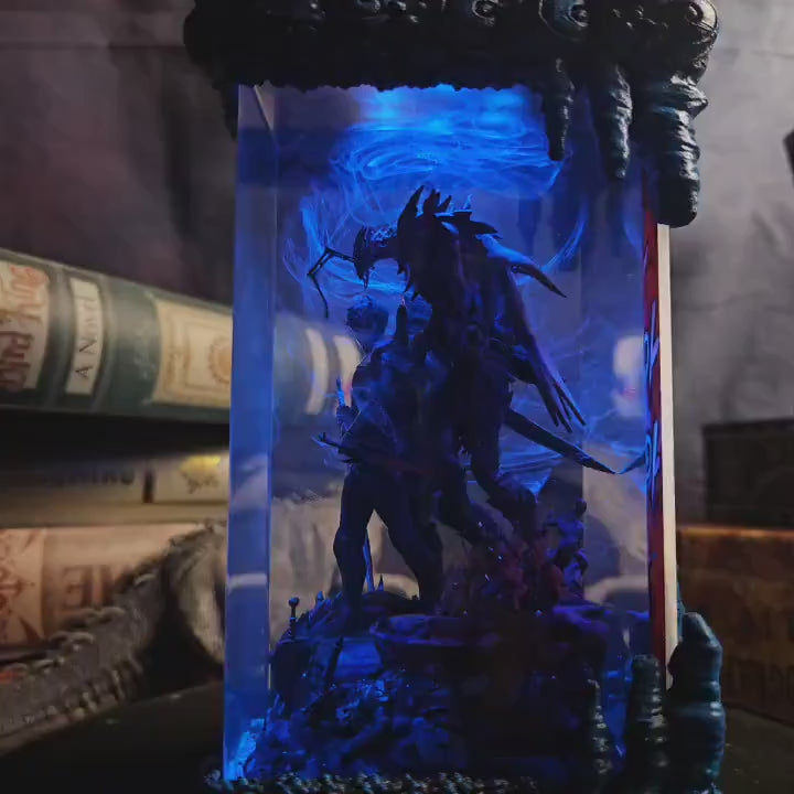 Solo Leveling Sung Jin-woo Beru Blood-Red Commander Igris Diorama Epoxy Resin Lamp, Night Light, Wireless Lights