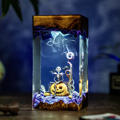Halloween Jack Skellington The Nightmare Before Christmas Epoxy Resin Lamp, Night Light