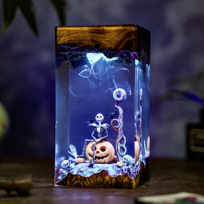 Halloween Jack Skellington The Nightmare Before Christmas Epoxy Resin Lamp, Night Light