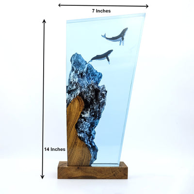 Humpback Whales - High Quality Epoxy Resin Lamp