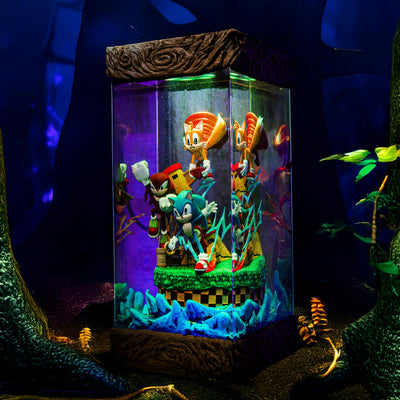 Team Heroes Sonic the Hedgehog Epoxy Resin Lamp, Night Light, Wireless Lights