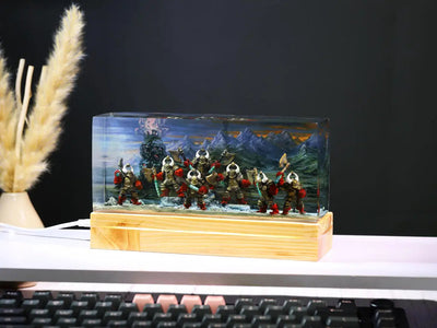 Warhammer Diorama Epoxy Resin Lamp, Night Light