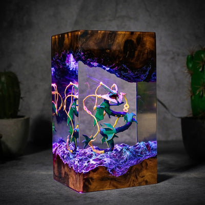 Pokemon Rayquaza Mega Epoxy Resin Lamp, Night Light